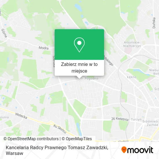 Mapa Kancelaria Radcy Prawnego Tomasz Zawadzki