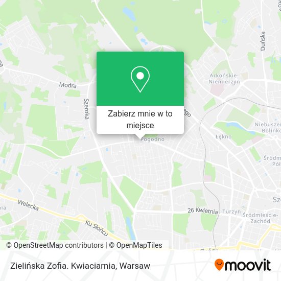 Mapa Zielińska Zofia. Kwiaciarnia