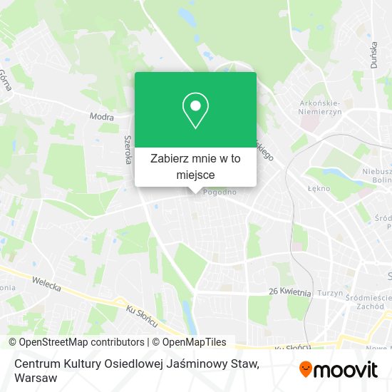 Mapa Centrum Kultury Osiedlowej Jaśminowy Staw