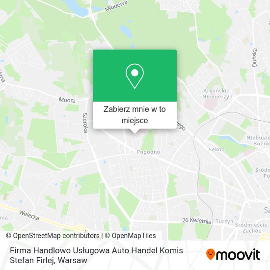 Mapa Firma Handlowo Usługowa Auto Handel Komis Stefan Firlej