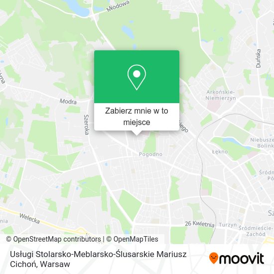 Mapa Usługi Stolarsko-Meblarsko-Ślusarskie Mariusz Cichoń