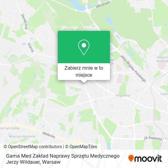 Mapa Gama Med Zakład Naprawy Sprzętu Medycznego Jerzy Wildauer