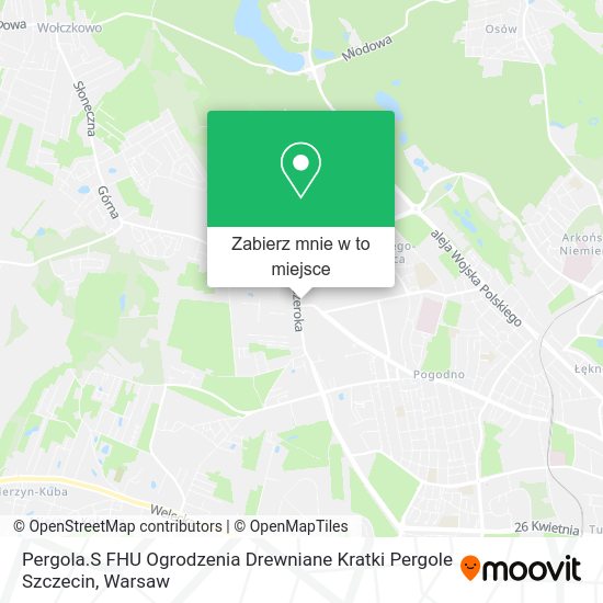 Mapa Pergola.S FHU Ogrodzenia Drewniane Kratki Pergole Szczecin