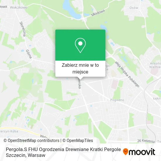 Mapa Pergola.S FHU Ogrodzenia Drewniane Kratki Pergole Szczecin