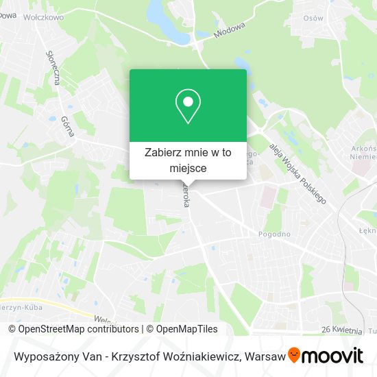 Mapa Wyposażony Van - Krzysztof Woźniakiewicz