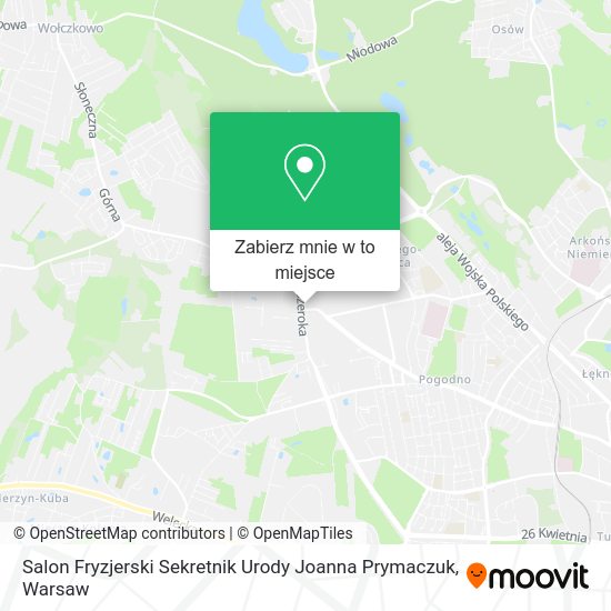 Mapa Salon Fryzjerski Sekretnik Urody Joanna Prymaczuk