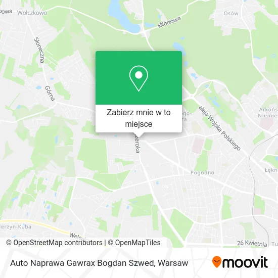 Mapa Auto Naprawa Gawrax Bogdan Szwed