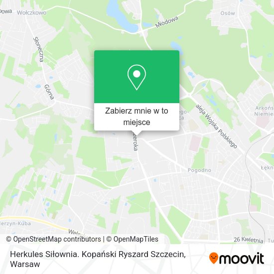 Mapa Herkules Siłownia. Kopański Ryszard Szczecin