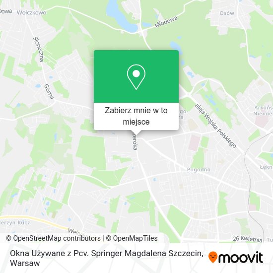 Mapa Okna Używane z Pcv. Springer Magdalena Szczecin