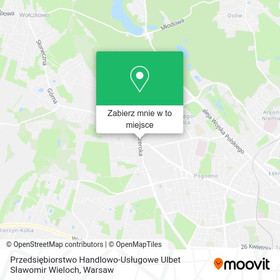 Mapa Przedsiębiorstwo Handlowo-Usługowe Ulbet Sławomir Wieloch