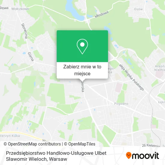 Mapa Przedsiębiorstwo Handlowo-Usługowe Ulbet Sławomir Wieloch