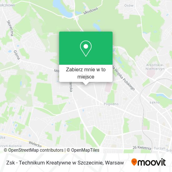 Mapa Zsk - Technikum Kreatywne w Szczecinie