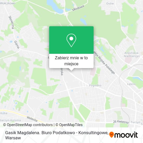 Mapa Gasik Magdalena. Biuro Podatkowo - Konsultingowe