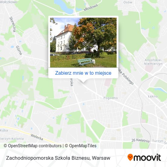 Mapa Zachodniopomorska Szkoła Biznesu