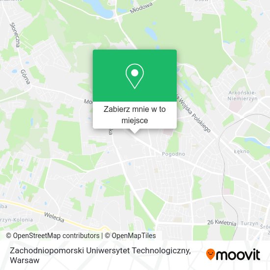 Mapa Zachodniopomorski Uniwersytet Technologiczny