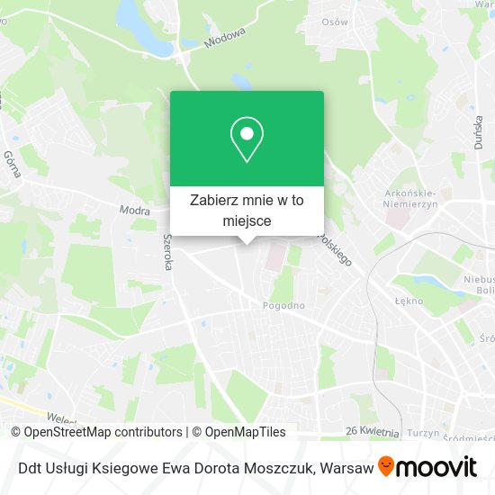 Mapa Ddt Usługi Ksiegowe Ewa Dorota Moszczuk