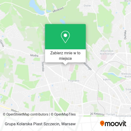 Mapa Grupa Kolarska Piast Szczecin