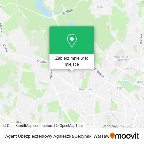 Mapa Agent Ubezpieczeniowy Agnieszka Jedynak