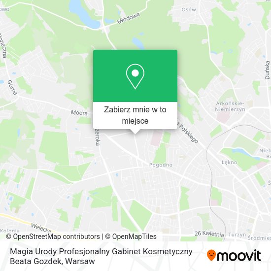 Mapa Magia Urody Profesjonalny Gabinet Kosmetyczny Beata Gozdek