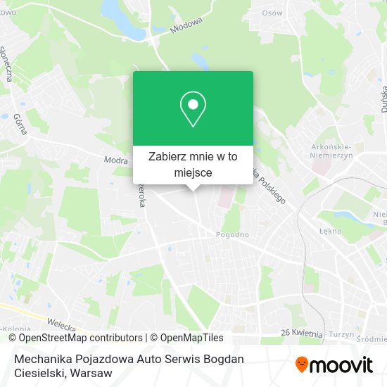 Mapa Mechanika Pojazdowa Auto Serwis Bogdan Ciesielski