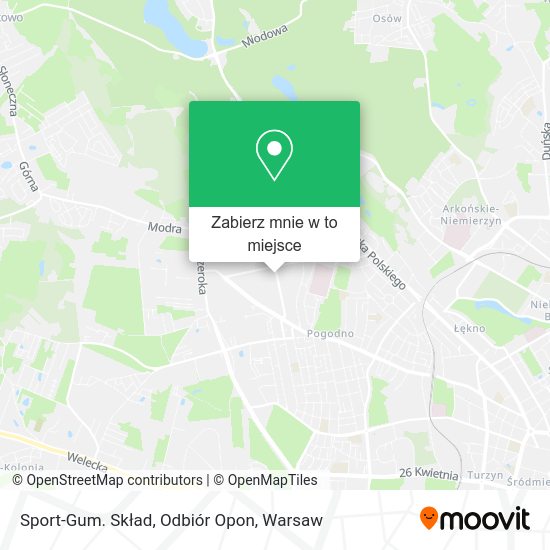 Mapa Sport-Gum. Skład, Odbiór Opon