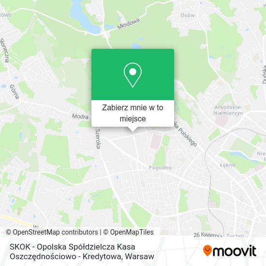 Mapa SKOK - Opolska Spółdzielcza Kasa Oszczędnościowo - Kredytowa