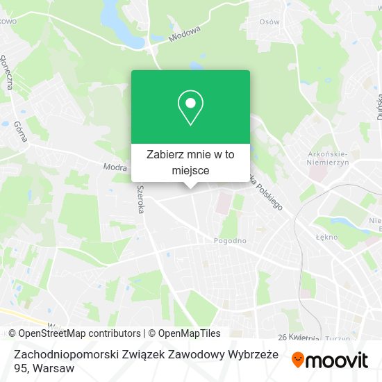 Mapa Zachodniopomorski Związek Zawodowy Wybrzeże 95