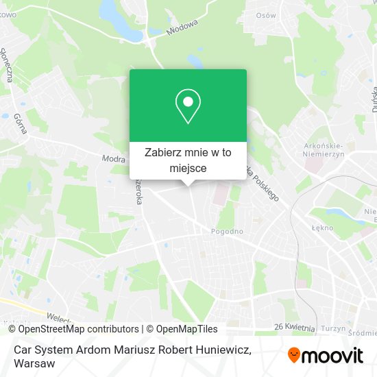 Mapa Car System Ardom Mariusz Robert Huniewicz