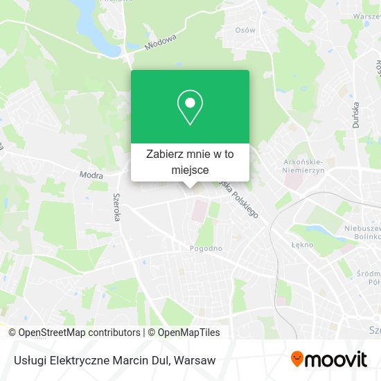 Mapa Usługi Elektryczne Marcin Dul