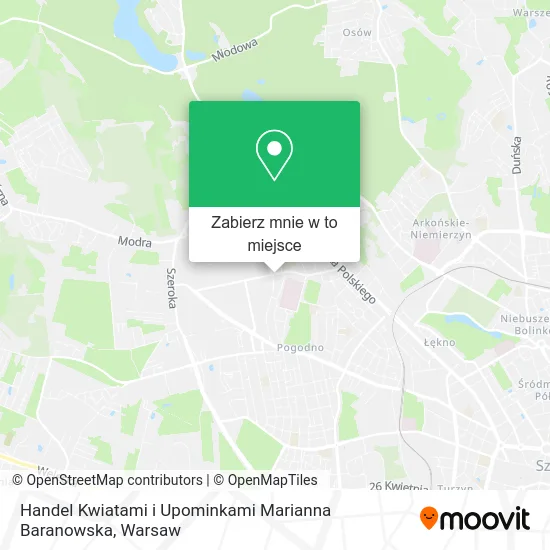 Mapa Handel Kwiatami i Upominkami Marianna Baranowska