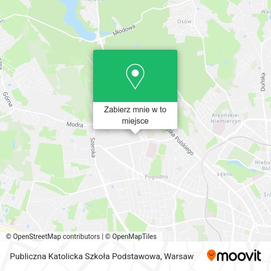 Mapa Publiczna Katolicka Szkoła Podstawowa