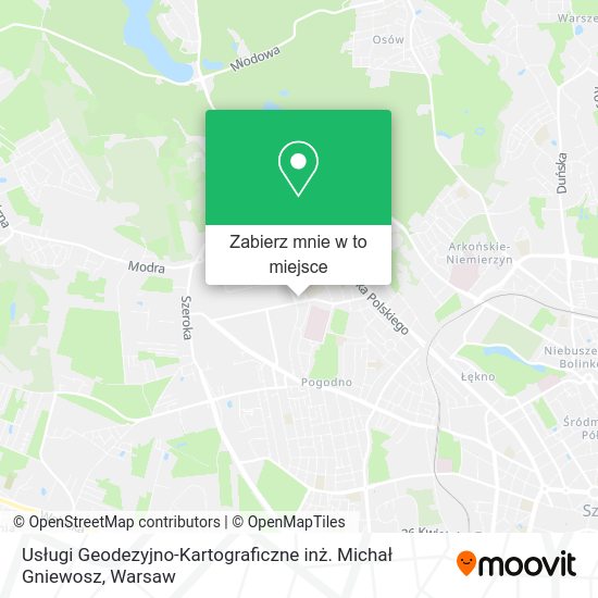 Mapa Usługi Geodezyjno-Kartograficzne inż. Michał Gniewosz