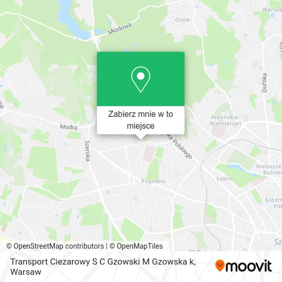 Mapa Transport Ciezarowy S C Gzowski M Gzowska k