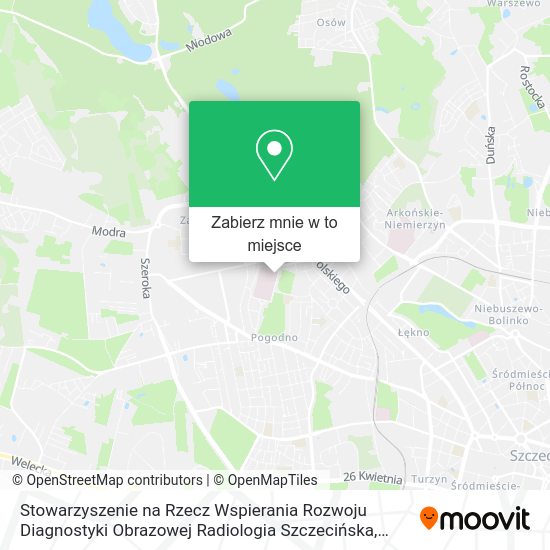 Mapa Stowarzyszenie na Rzecz Wspierania Rozwoju Diagnostyki Obrazowej Radiologia Szczecińska