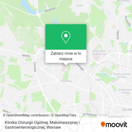 Mapa Klinika Chirurgii Ogólnej, Małoinwazyjnej i Gastroenterologicznej