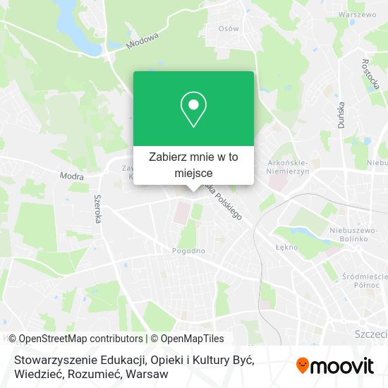 Mapa Stowarzyszenie Edukacji, Opieki i Kultury Być, Wiedzieć, Rozumieć