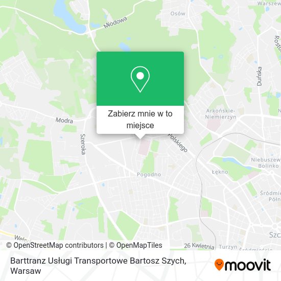 Mapa Barttranz Usługi Transportowe Bartosz Szych