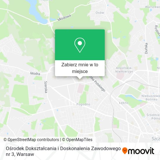 Mapa Ośrodek Dokształcania i Doskonalenia Zawodowego nr 3