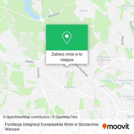 Mapa Fundacja Integracji Europejskiej Wste w Szczecinie