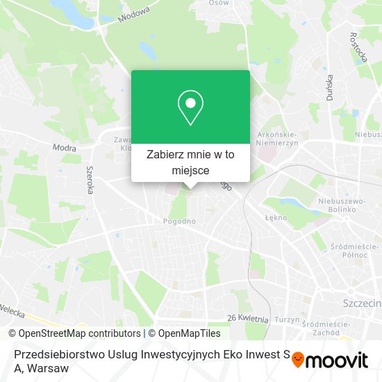 Mapa Przedsiebiorstwo Uslug Inwestycyjnych Eko Inwest S A