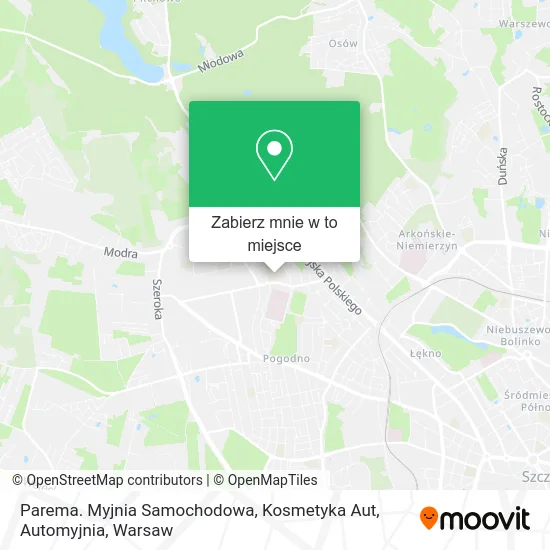 Mapa Parema. Myjnia Samochodowa, Kosmetyka Aut, Automyjnia