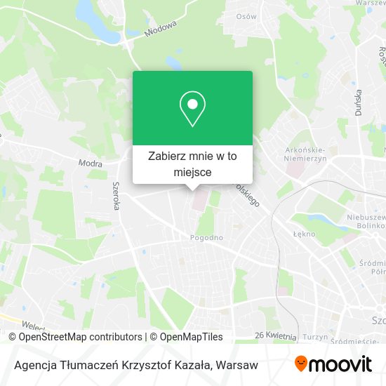 Mapa Agencja Tłumaczeń Krzysztof Kazała