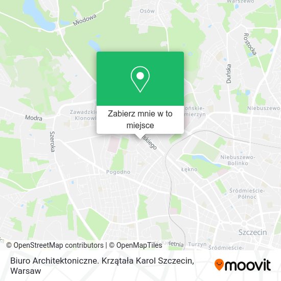 Mapa Biuro Architektoniczne. Krzątała Karol Szczecin