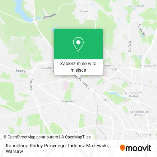 Mapa Kancelaria Radcy Prawnego Tadeusz Mażewski