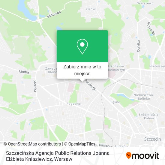 Mapa Szczecińska Agencja Public Relations Joanna Elżbieta Kniaziewicz