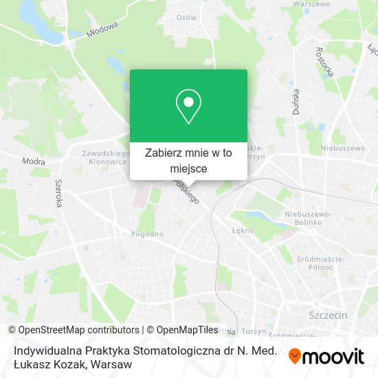 Mapa Indywidualna Praktyka Stomatologiczna dr N. Med. Łukasz Kozak