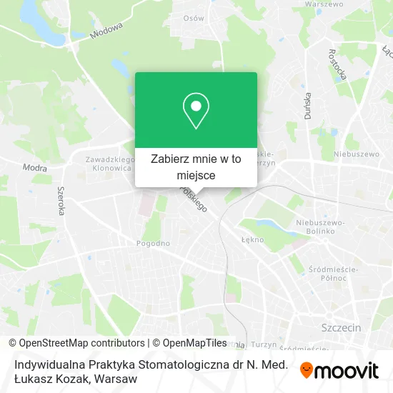 Mapa Indywidualna Praktyka Stomatologiczna dr N. Med. Łukasz Kozak