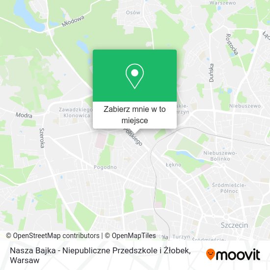 Mapa Nasza Bajka - Niepubliczne Przedszkole i Żłobek