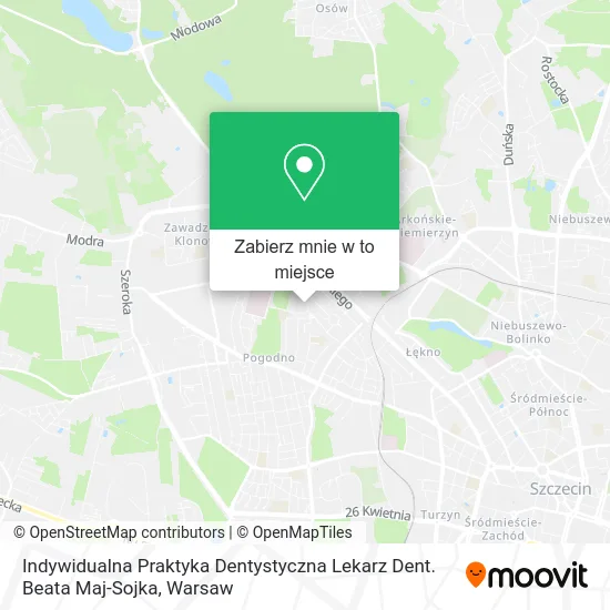 Mapa Indywidualna Praktyka Dentystyczna Lekarz Dent. Beata Maj-Sojka