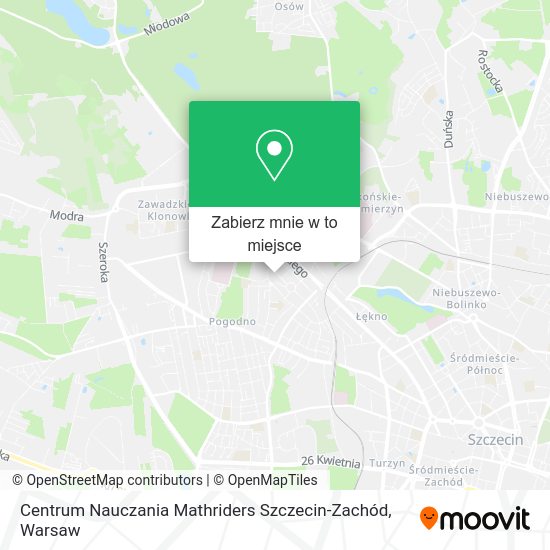 Mapa Centrum Nauczania Mathriders Szczecin-Zachód